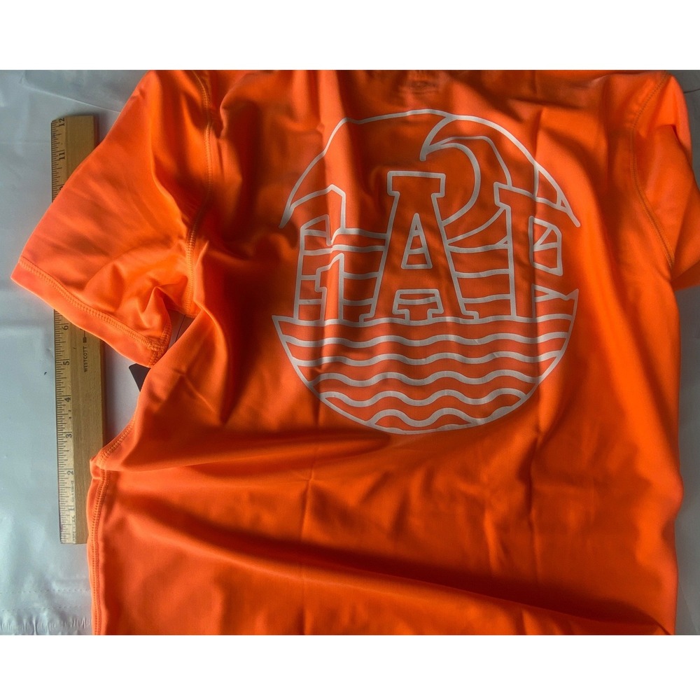 GAP Kids Orange Long Sleeve Rash Guard Swim‎ Shirt Top Recycled Material XXL